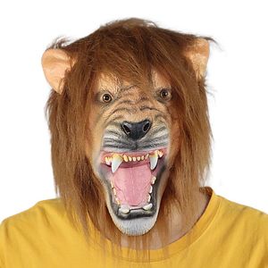 2020 new products lion face mask / animal full head latex masquerade masks for halloween costume party