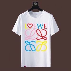 2023 Summer Geometric Letter Print Men's Casual T-Shirts Crew Neck Short-Sleeve Breathable Fashion Men's Tees FB067