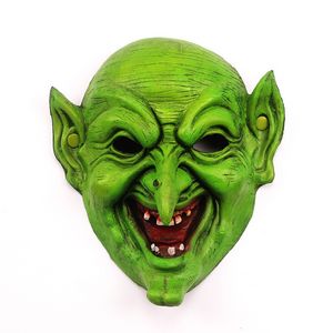 Pu Foam Green Witch Masks Halloween Masquerade Party Mask Stage Show Movie Cosplay Props Sorcheress Long Nose Masks Tillbehör