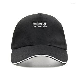 Ball Caps Bill Hats moda 2023 Summer Men Cotton Baseball Cap Eat Sleep Race Konie swobodny snapback