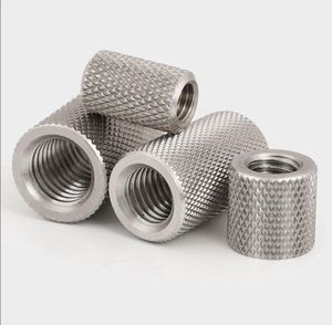 Fuel Filter M4M5M6M8M10M12 304 stainless steel extended cylindrical knurled nut, hand tightened mesh link adjustment nut Dhdxg