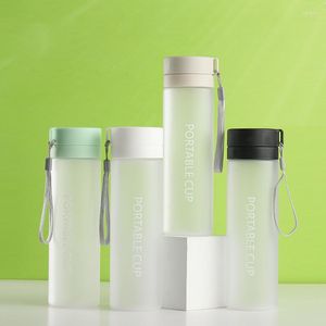 Water Bottles 800ML Portable Simple Frosted Plastic Bottle Large Capacity Outdoor Transparent Sports Cup