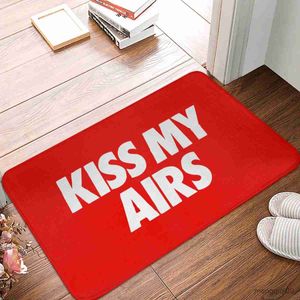 Carpets Kiss My Airs Door Mat Bathroom Carpet Entrance Balcony Mat Decoration Carpet Teen Room Decoration Corridor Living Room Carpet R230725