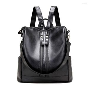 School Bags 1Pc Women Lady Anti-theft Rucksack Leather Girls Backpack Travel Shoulder Bag