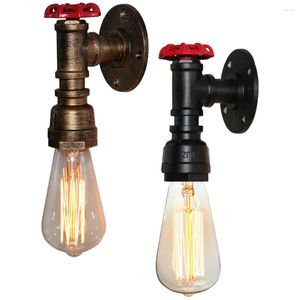 Candeeiro de parede Vintage Industrial Retro Loft Steampunk Tubo de água E27 Luz Sala de estar Quarto Bar Restaurante Cozinha Iluminação