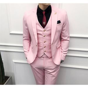 Passar män helt ny smal fit affärsformell slitage smoking högkvalitativ bröllopsklänning män kostymer avslappnad dräkt homme244i