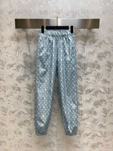 Mulheres designer calça verão calças de suor mulher ensolarado azul velho flor rabanete cintura alta calças elásticas elásticas reunidas perna design sweatpants