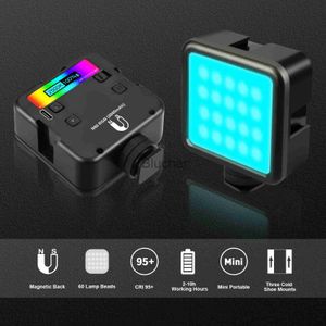 Selfie Lights Mini RGB LED Video Light Portable Pocket Photography Light Vlog Fill Light for Smartphone SLR Camera Light Outdoor LED Light x0724