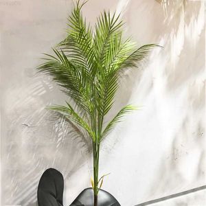 Obiekty dekoracyjne figurki 125 cm tropikalne sztuczne rośliny Fałszne potwory plastikowe liście palmowe wysoka gałąź drzewa do domu w ogrodzie dekoracje salonu L230724