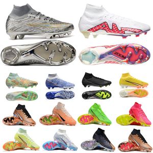 Sapatos de futebol masculinos chuteiras MERCURlAL SuperfIy XXV Silver IX 9 Elite FG Youth Blast Mbappe Cristiano Ronaldo Luminous Dream Speed 6 25º aniversário Chuteira de futebol