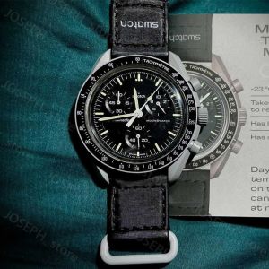 OMG LUNAR URANUS MISJI BIO CERMIC ORYGINALNE Men's Women's Watch Pełna funkcja Chronograph Designer Watch Mission to Mercury 42mm Nylon Watch 03