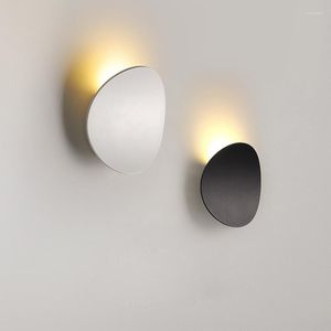 Lámpara de pared Minimalismo moderno Led Decoración para el hogar Sala de estar Luces Dormitorio Mesita de noche Pasillo nórdico Loft Aplique de metal