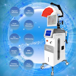 Professional 10 In 1 Pigment Removal Acne Treatment Skin Rejuvenation 7 Colors Pdt Light Therapy Machine Skin Analysis Firming face lifting