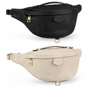 Designers kvinnor midja väskor mode äkta läder crossbody axel väska lyxys klassiska emboss män fanny packar handväska handväska