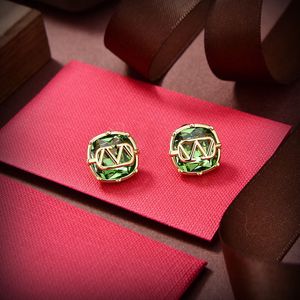 Designer Stud Earrings Women Gold Charm Earings Diamond Luxury Letter Jewelry Woman Jewlery Crystal Studs Earring Hoop Earing 237244C