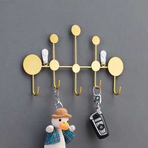 Oggetti Figurine Creativo Metallo Ferro Decorativo Scaffale Portachiavi Gancio Mensola Moderna Abiti semplici dietro la porta Appendini Accessori per la casa L230724