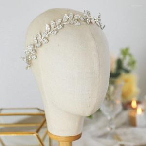 Fermagli per capelli Accessori da sposa Fascia in cristallo color argento Pettine da sposa con perle