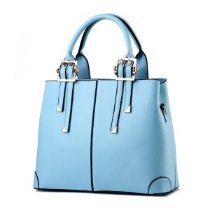 Женская сумочка сумочка на кожаных сумках сумки для плечевой сумки дама простые сумочки стиля кошельки небо голубой цвет a7