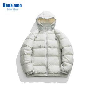 Women's Down Parkas Men's Winter New Solid Color Basic Outdoor Mountaineering Hooded White Duck Down Jacket Casual Loose Thicken Warm Oversize Parka HKD230725