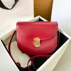 Lady Teen Triomphes Besace Classic Flap Saddle Bag Designer Womens Crossbody Envelopeハンドバッグショルダーバッグ高級メンズスムースレザーメッセンジャートートクラッチバッグ