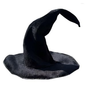 Berretti Halloween Strega Cappello da mago Carnevale Copricapo da festa Altezza estesa Cappello da diavolo Puntelli Cosplay per adolescenti Donna Uomo