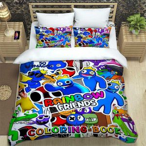 Game Rainbow Friends Printed Bedding Sets exquisite bed supplies set duvet cover bed comforter set bedding set luxury L230704