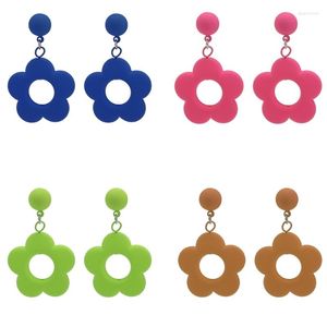 Stud Earrings Candy Color Flower Hippie Bohemian Dangle For Women Girls Lightweight Earring Jewelry Gift