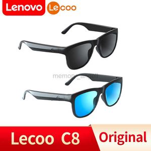 Smart Glasses Lenovo Lecoo Smart Glasses Headset Wireless Bluetooth 5.0 Sunglasses Outdoor Sport earphone Calling Music Anti-Blue Eyeglasses HKD230725