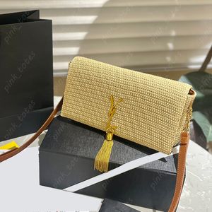 Crossbody Designer Bag Shoulder Bags Messenger Tote Fashion Handbag Womens Knitting Baguette With Tassel Gold Chain Leather Vintage Totes