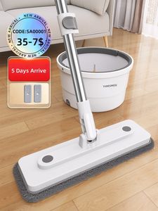 MOPS MOP ماء فصل دلو نظام تنظيف الأرضية تدور Microfiber MOP لتنظيف الأرضية الرطب والجاف استخدام الأداة التنظيف المنزلي 230724