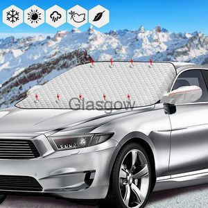 Araba Güneşlik Manyetik Ön Cam Kalın Araç Kapağı Ice Snow UV Frost yan aynası Otomatik Dış Aksesuarlar için Kış Ön Cam Koruyucu X0725