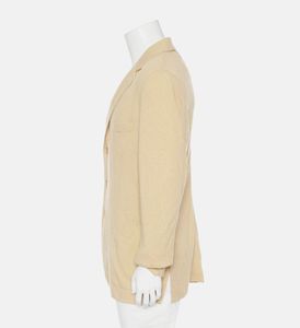 Blazer Uomo Monopetto Loro Piana Caffè Giallo Maniche Lunghe Tuta Cappotti Abbigliamento