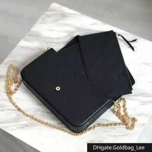 Tasarımcı Çanta Kadın Çanta Çanta Debriyaj Deri Orijinal Kutu Yüksek Sınıf Kalite Tarih Kodu Seri Numarası Üç Bir Zincir Çantalar Crossbody