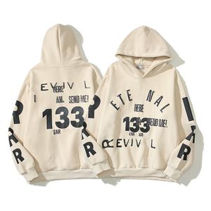 RRR123 Designer Hoodies Männer Frauen rrr123 Hoodies Männer Mode Pullover Hoodies Grafik Beige 123 Sweatshirts Designer Brief Drucken Hoodies Sweatshirt