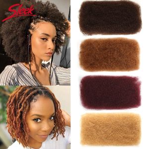 Bulks Sleek Brazilian Afro Kinky Curly Bulk Thans для плетения 1 пучка 50 гфк натуральные цветные косы.