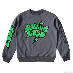 Designer Fashion Clothing Men's Sweatshirts Hoodies Rolling Loud Sketch Nyc Hoodie Rap Tour Grey Men's and Women's Sweater