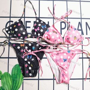 Women Elastic Swimsuit Full Print Sexy Breathable Lady Swimwear Holiday Two Pieces Personality Bikini Beach Wear