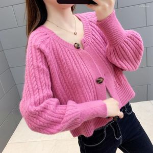 Kobiety swetry dzianki damskie sweter swetra mujer pullover kardigan płaszcz żeńskie małe damę