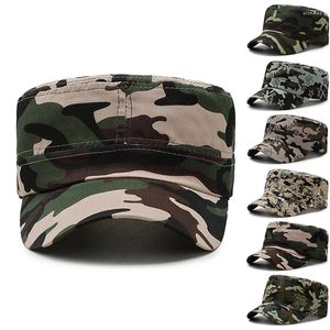 Berets Flat-top Cap Army Hat Baseball Fishing Camouflage Military Trendy Fashion Women Men Prop Outdooe Sunhat Travel Cover