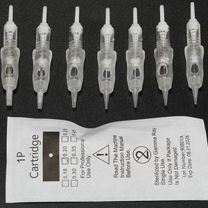 Tattoo Needles Disposable eyebrow and lip tattoo needle 1R 2R 3R 3F 5F 7F sterilization micro bead permanent makeup box needle accessories 230724