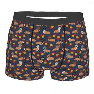 Underbyxor män tax och pommes frites hund underkläder djur sexiga boxare trosor shorts trosor manlig polyester plus storlek