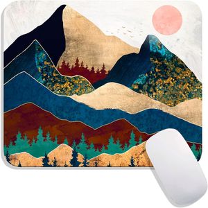 Mauspad mit Bergsonnenaufgang, Aquarell, Premium-Struktur, Mauspad, rutschfeste Gummiunterseite, Computer-Mauspads