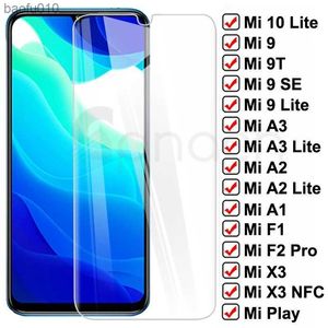 HD -härdat glas för Xiaomi Mi 9 10 A3 A2 Lite Skydd Glas Xiaomi Mi 9 SE 9T Pro A1 F1 F2 Pro X3 NFC Screen Protector Film L230619