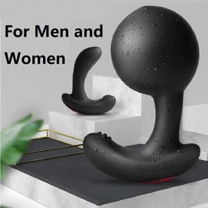 Anal Toys Remote Control Inflatable Vibrating Anal Dildo Hip Plug Prostate Massager Vaginal Anus Diffuser for Unisex Sex Games 230724