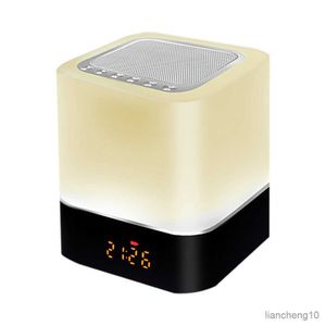 Portabla högtalare LED Bluetooth -högtalare 4 i multifunktionellt rörande ljus Intelligent Desk Lamp Alarm Clock Musik Spelare Support Aux R230725