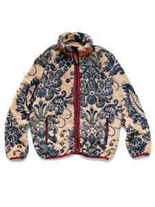 Women's Down Parkas 19aw Japan Kapital Autumn and Spring Fleece Vintage Casual Zipper Warm Jacket Tang Cao Chao Women Men Printed Cashmere Coat HKD230725