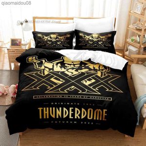 Thunderdome sängkläder set singel tvilling full drottning king size säng set aldult barn sovrum duvetcover set 3d tryck 2022 lakan set l230704