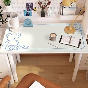 Almofada de mesa kawaii de estudo de quarto de menina de 80x40 cm pvc almofada de escrita fofa almofada de mouse grande resistente à sujeira decoração de casa