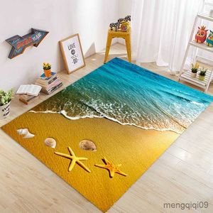 Carpets Sea Beach Shell Kitchen Mat Slip Area Rug Modern Living Room Balcony Bathroom Nordic Carpet Doormat Bath Mat Tapete Peludo R230725