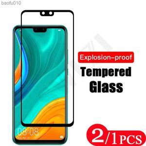 2-1Pcs 9H para Huawei Y6 2019 Y6P Y7 pro Y7P Y7A Y8P Y8S Y9 prime Y9S Y9A Y5 lite 2018 protetor de tela de vidro temperado filme L230619